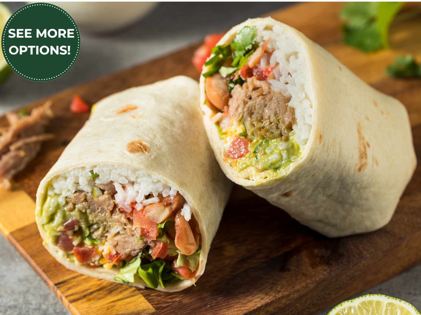TEQUILA & LIME PORK BURRITOS