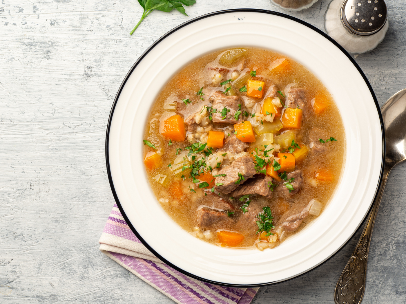 BEEF & BARLEY SOUP
