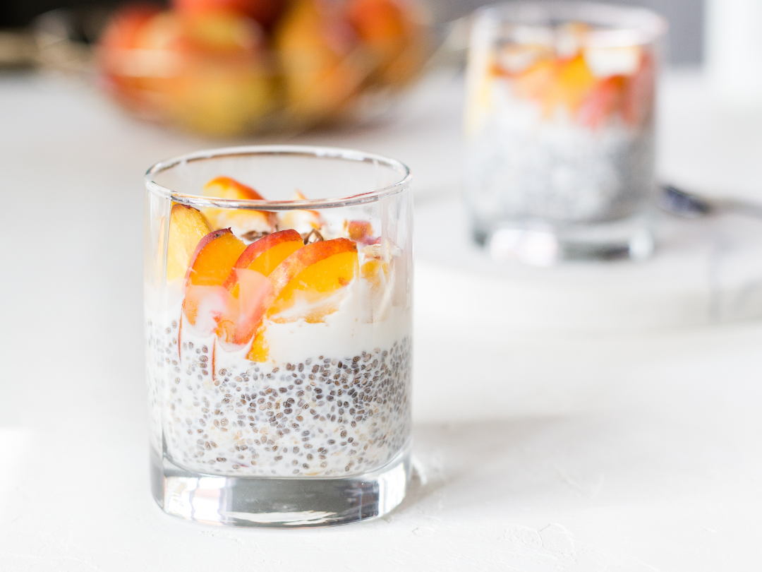 PEACHES & CREAM CHIA PUDDING