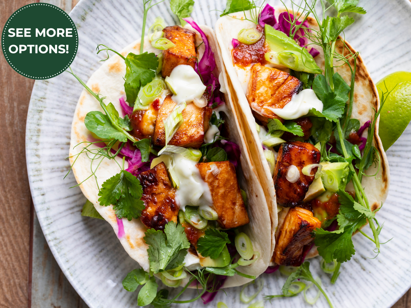 CHIPOTLE & HONEY SALMON TACOS