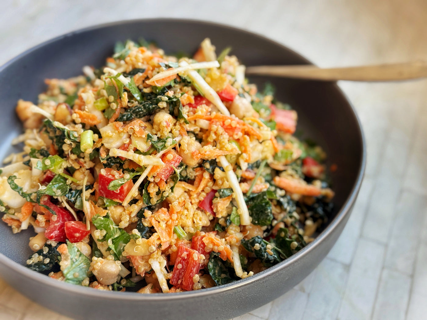 NEW! CREAMY HARISSA & ROASTED GARBANZO MASON JAR SALAD