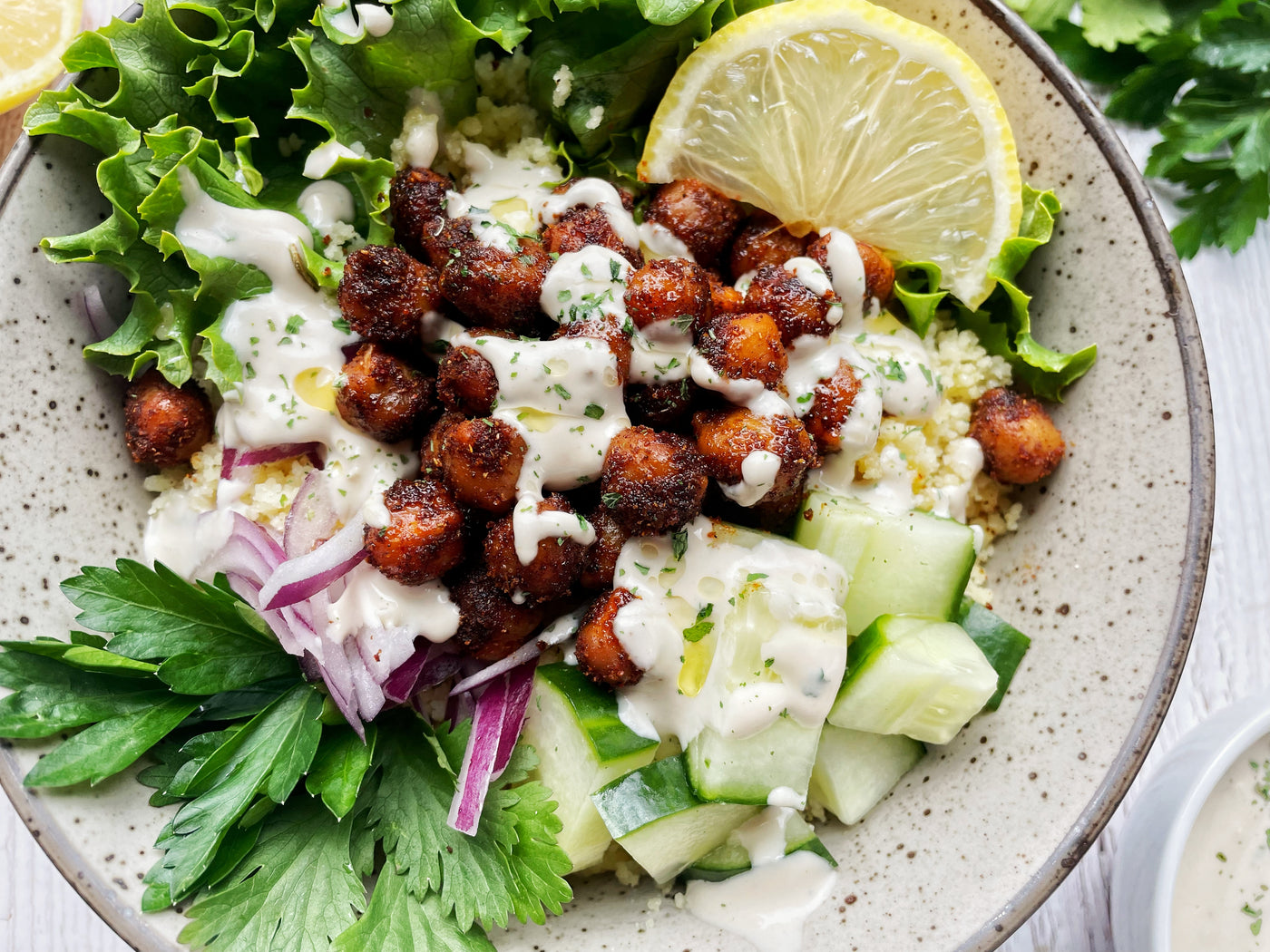 FALAFEL-SPICED CHICKPEA BOWL