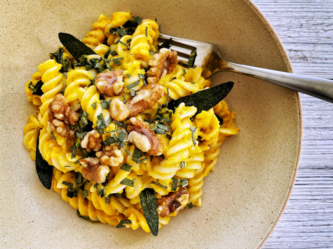 FUSILLI WITH SAGE & BUTTERNUT SQUASH