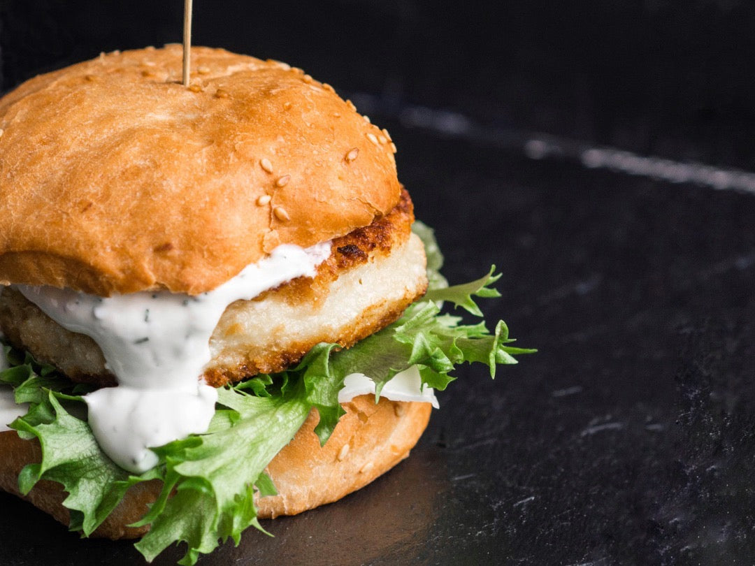 CRISPY FISH SANDWICHES WITH TARTAR & SLAW