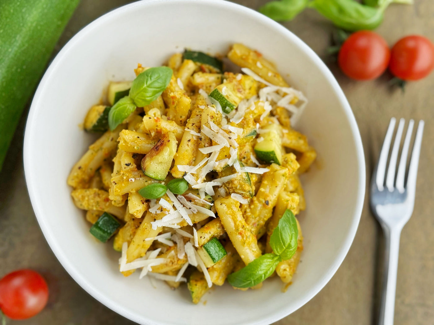 NEW! CASARECCI WITH TRAPANI PESTO & SEARED ZUCCHINI