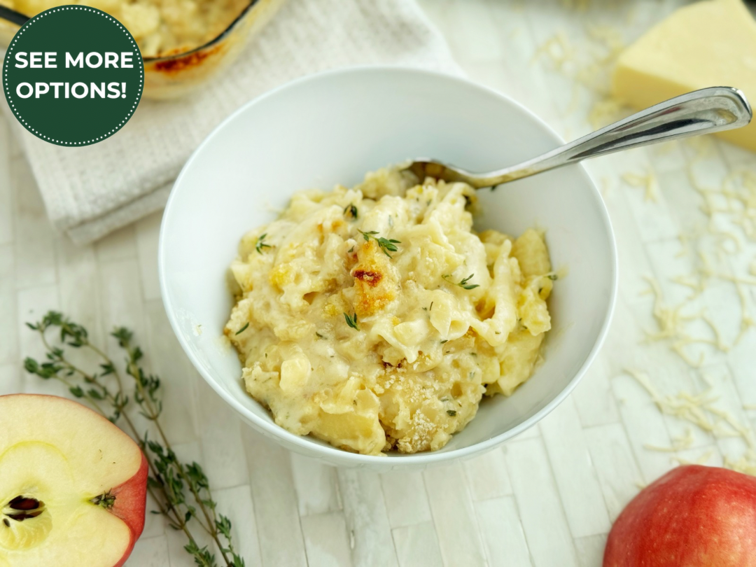 NEW! CARAMELIZED APPLE MAC & CHEESE