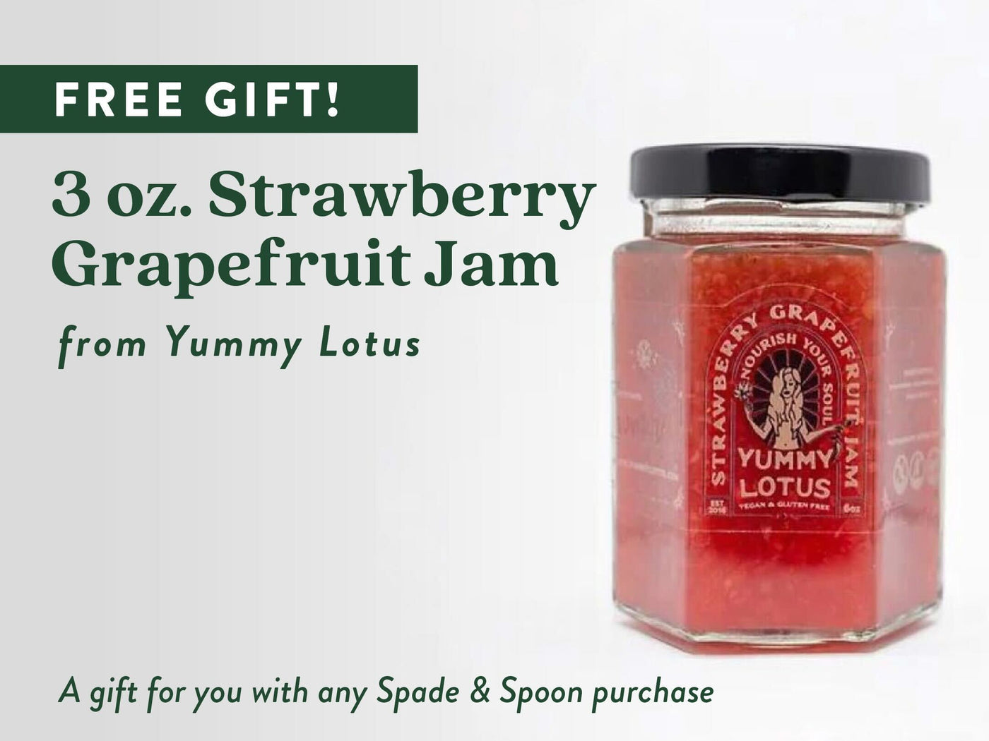FREE GIFT! YUMMY LOTUS STRAWBERRY GRAPEFRUIT JAM Spade & Spoon