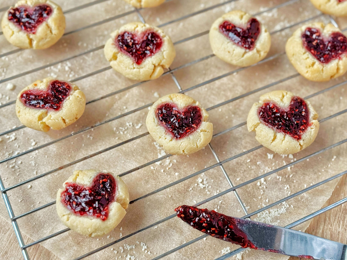 NEW! RASPBERRY HEART THUMBPRINT COOKIE KIT