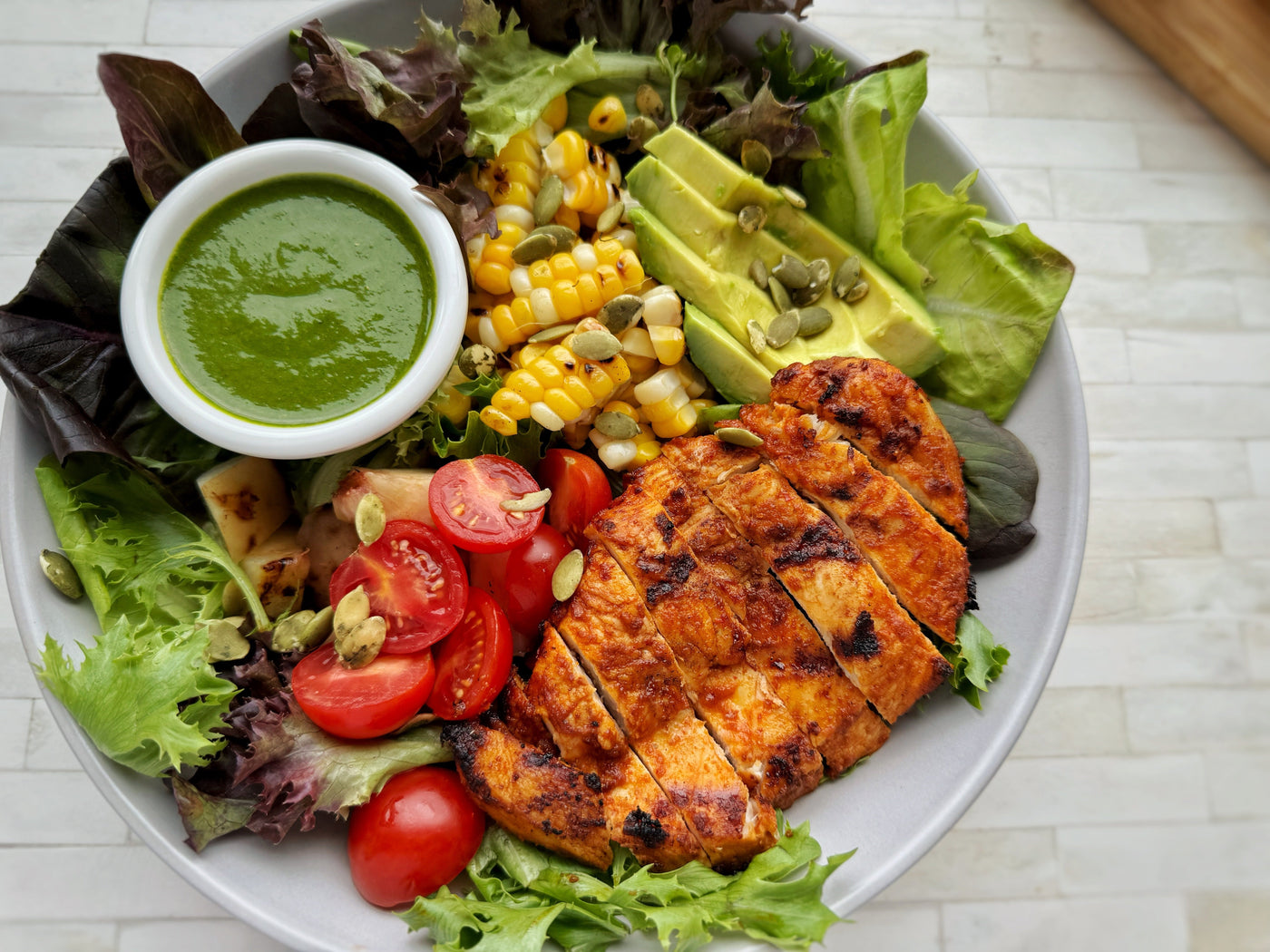 GRILLED CHIPOTLE CHICKEN SUMMER COBB SALAD