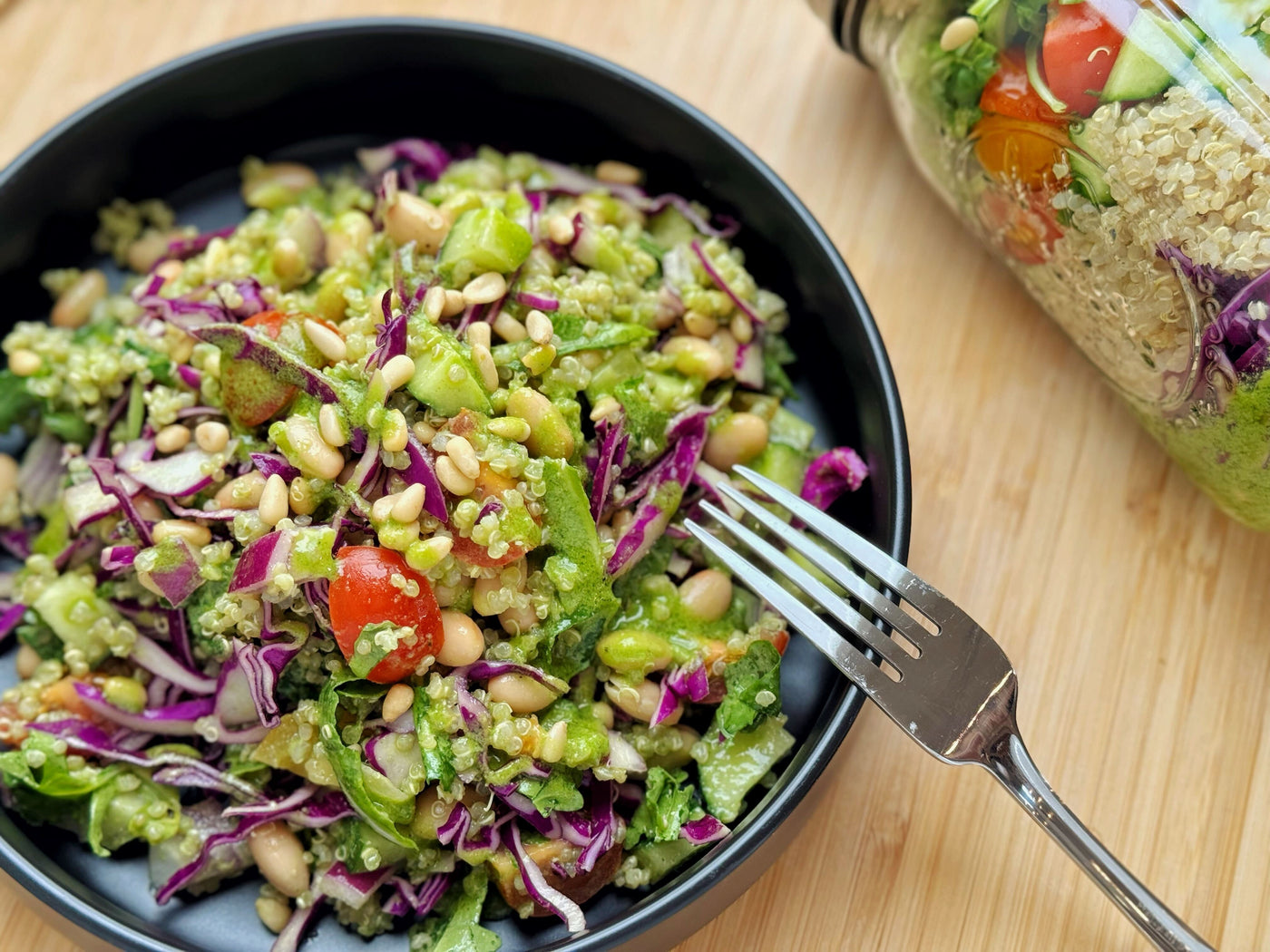 WHITE BEAN CAPRESE JAR SALAD