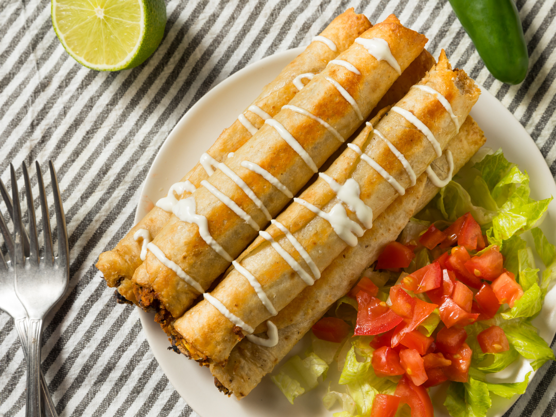 CRISPY BEAN & CHEESE TAQUITOS