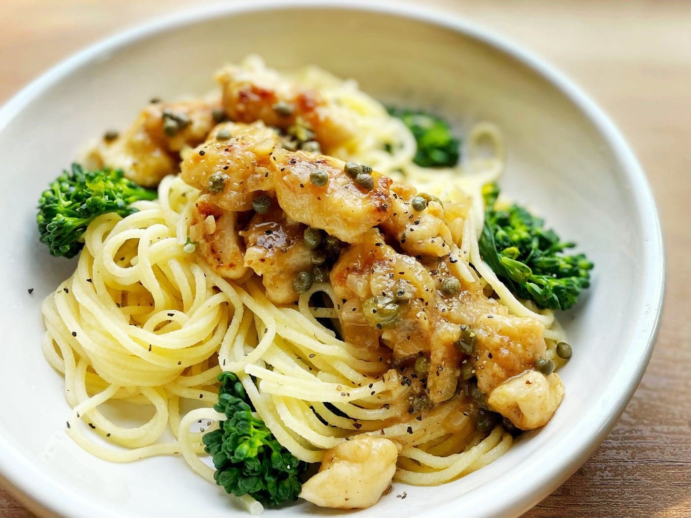CHICKEN PICCATA WITH LINGUINE
