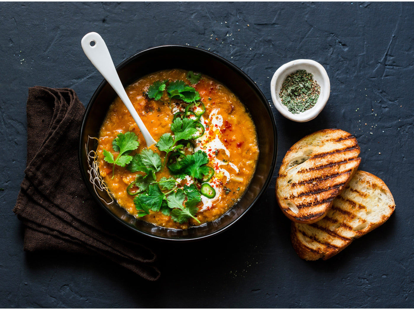 CURRIED LENTIL SOUP