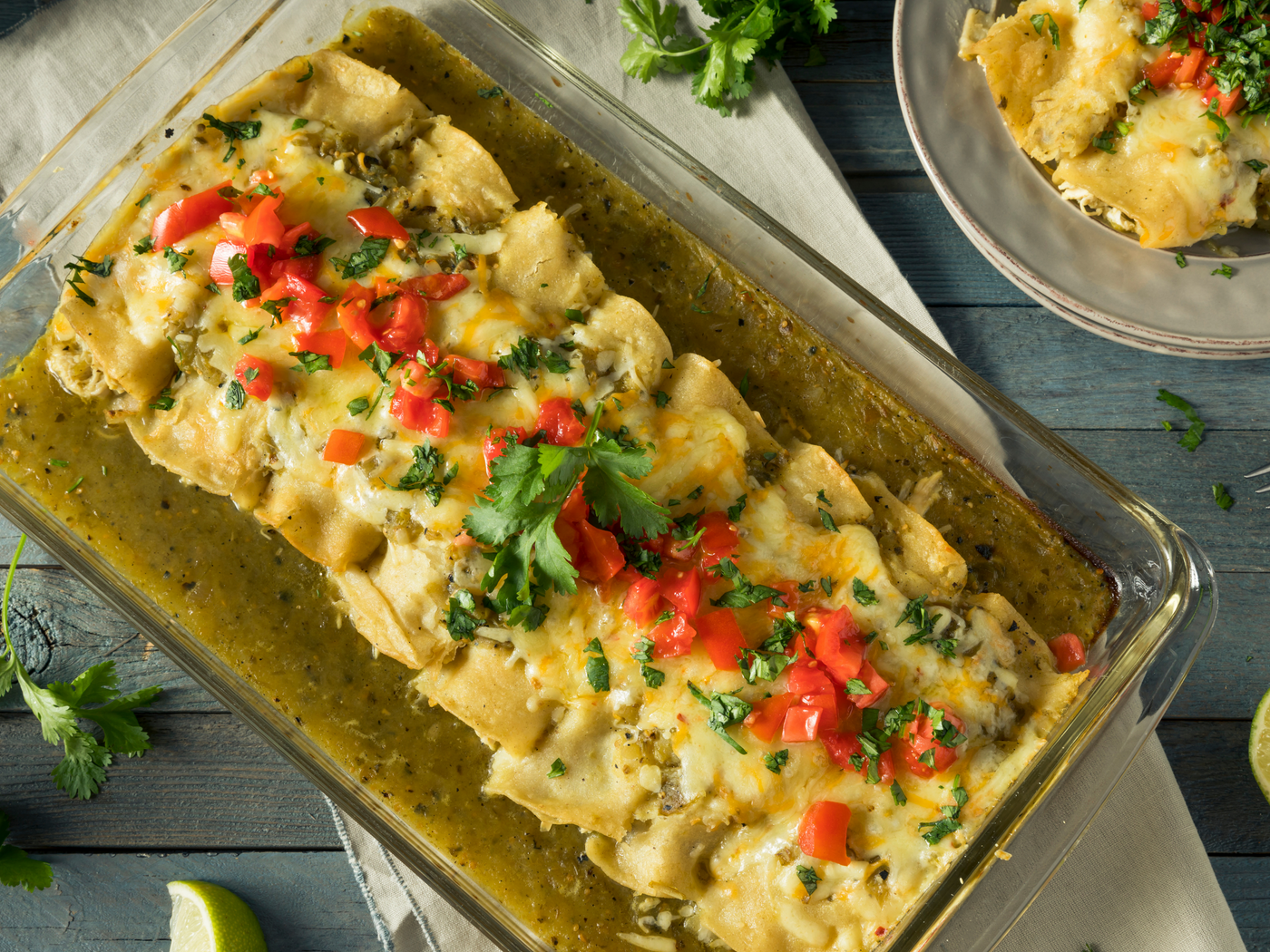 CHEF FAVORITE! CHICKEN CHILE VERDE ENCHILADAS
