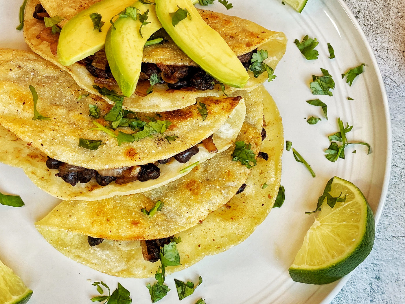 CRISPY BLACK BEAN TACOS WITH SLAW