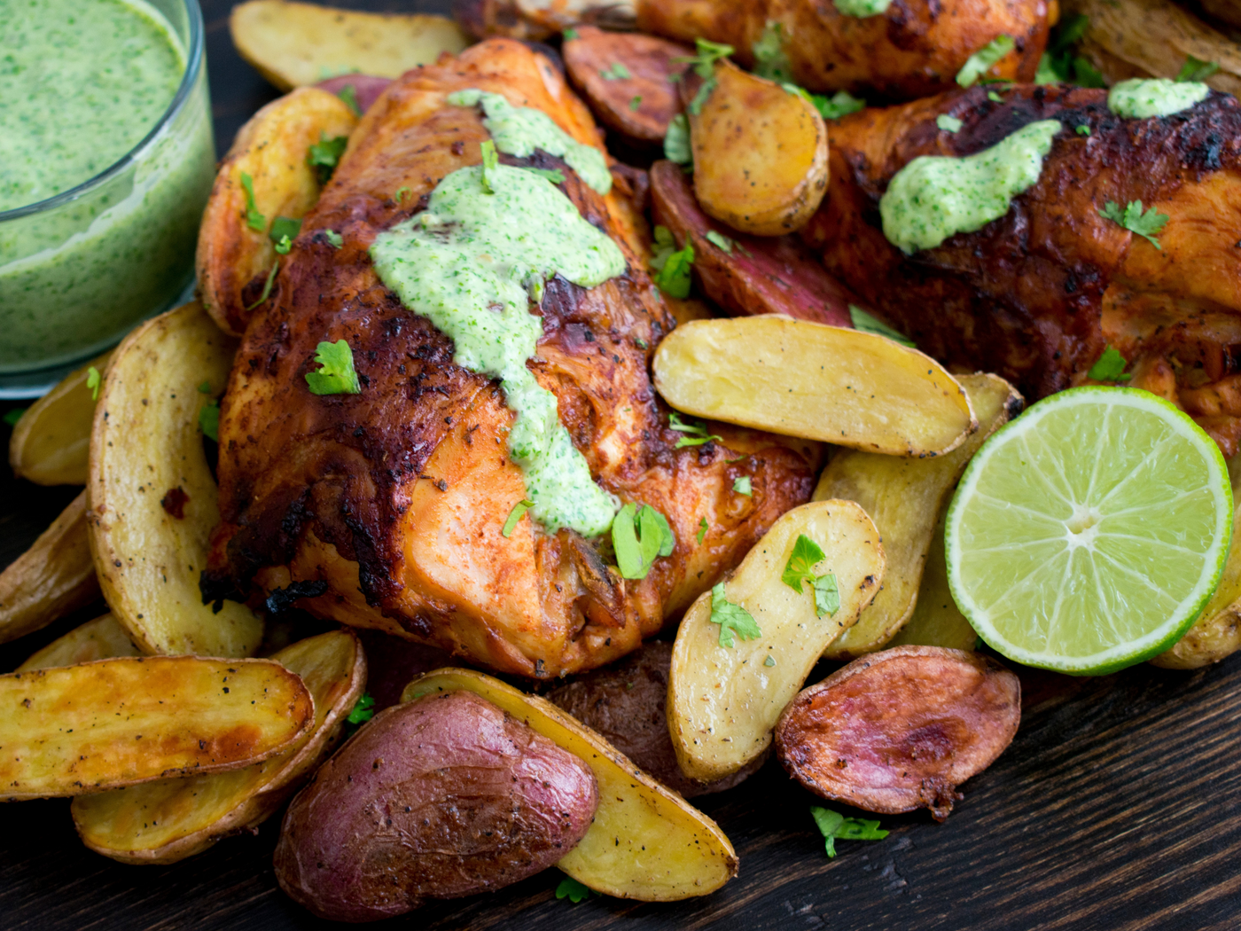 GRILLED PERUVIAN CHICKEN WITH ROASTED POTATOES