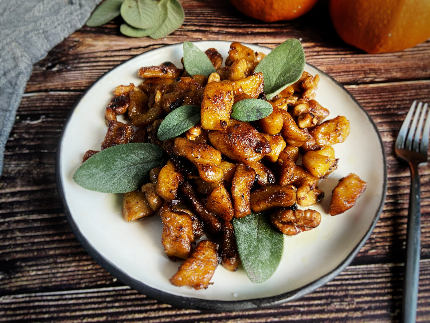 EMPLOYEE FAVORITE! HOMEMADE PUMPKIN GNOCCHI WITH WALNUTS & BROWN BUTTER