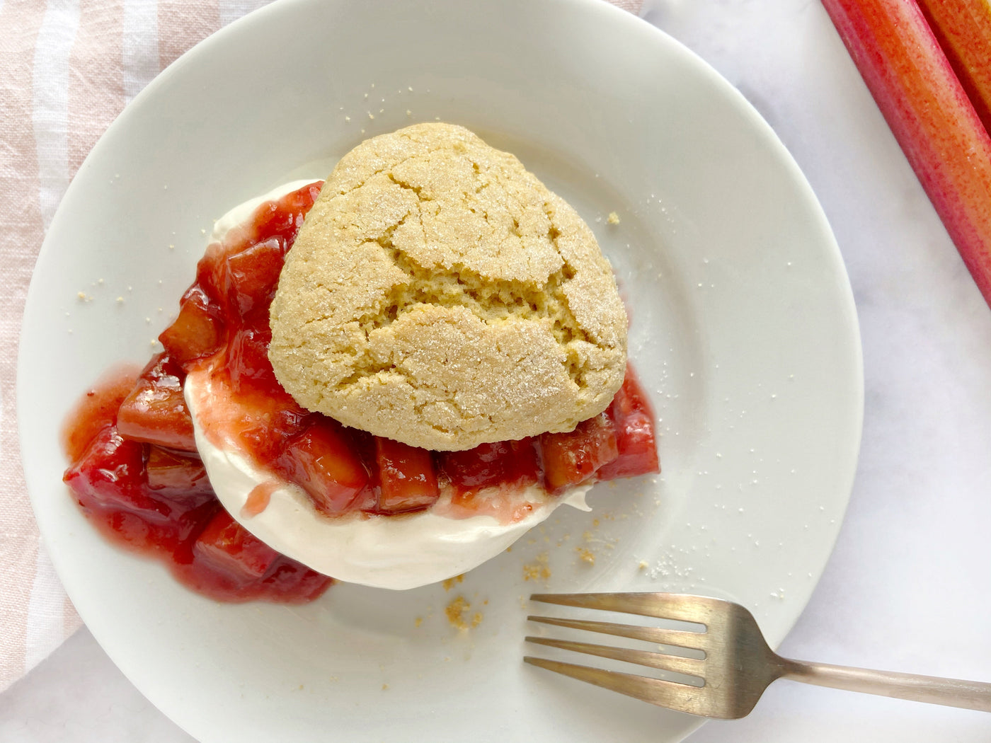 RHUBARB SHORTCAKE