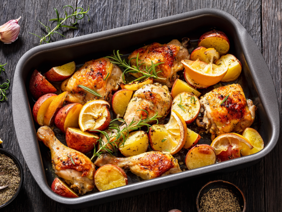SHEET PAN LEMON GARLIC CHICKEN