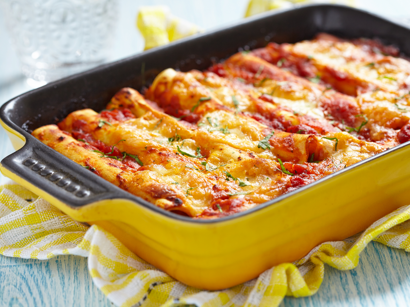 TEX-MEX CHEESE ENCHILADAS WITH CHILE GRAVY